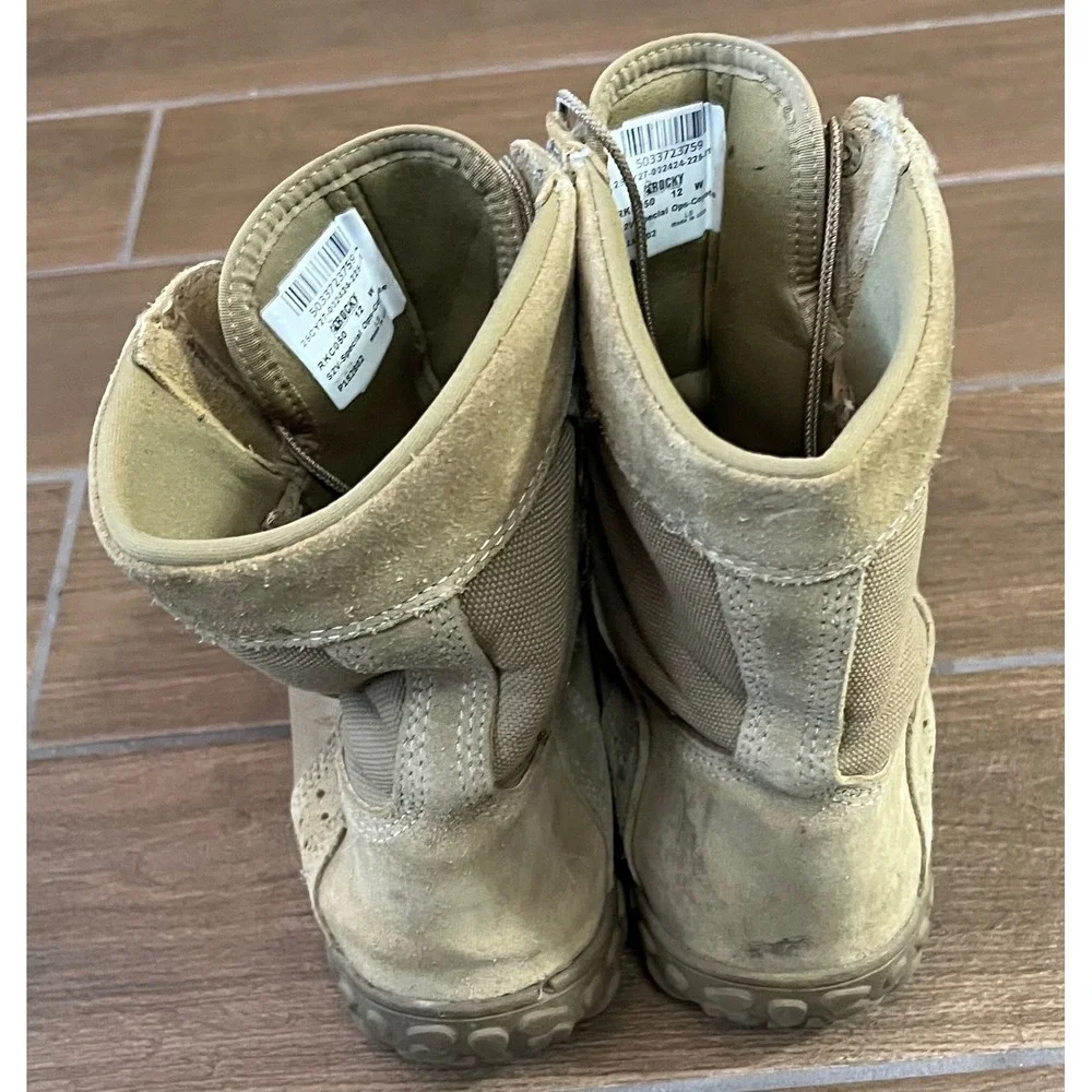 Rocky S2V Special Ops Coyote Tactical Boots RKC050 Mens 12 W Vibram Sole USA